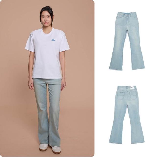 【Lee】女裝 牛仔褲 / 涼感 426 高腰修身彈性 喇叭褲型 淺藍洗水 / LB617092879