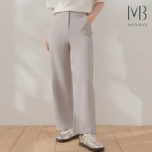 【MO-BO】彈力通勤直筒褲