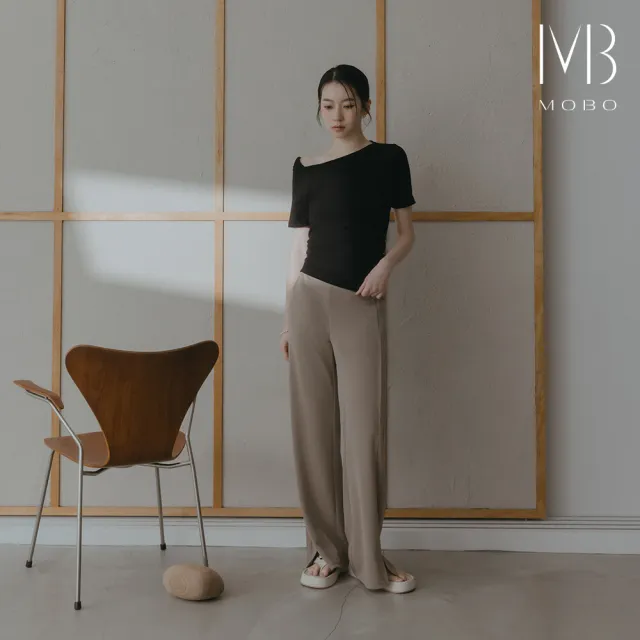 【MO-BO】簡約質感長腿直筒褲