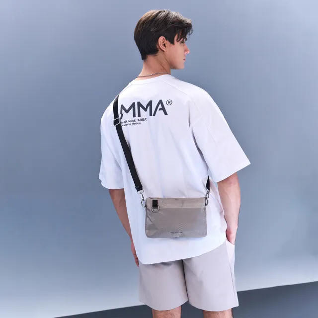 【MAJOR MADE】極簡雙拉鍊三層側背扁包(側背包/斜背包/肩背包)