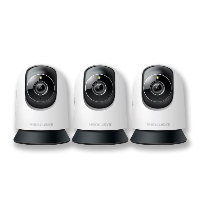 3入組【Mercusys 水星】MC230 3K5MP室內可旋轉 Wi-Fi監視器 攝影機(智慧偵測/雙向語音/全彩夜視)