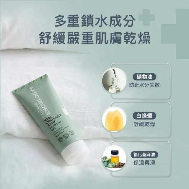 【Derma 丹麥德瑪】MD02 高效鎖水修護膏 200ml(修護嚴重乾癢脫屑)