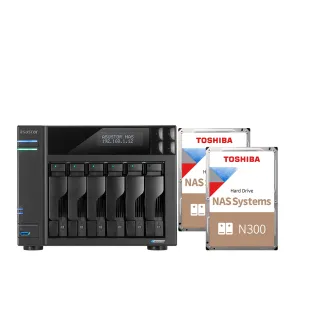 【ASUSTOR 華芸】搭東芝NAS 4TB x2★AS6706T v2 6Bay NAS 網路儲存伺服器
