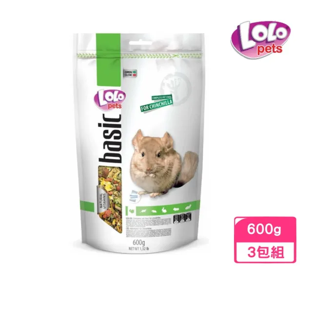 【LOLO】營養滿分龍貓主食 600g*3包組(龍貓飼料)