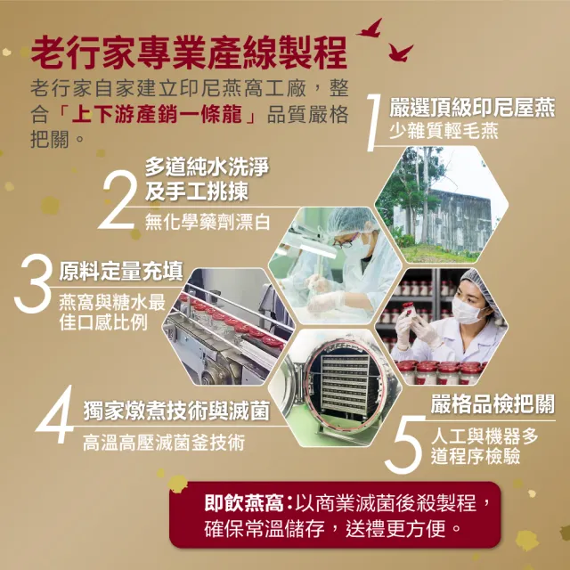 【老行家】六入御燕禮盒(70ml即飲燕窩X6罐/保健禮盒)