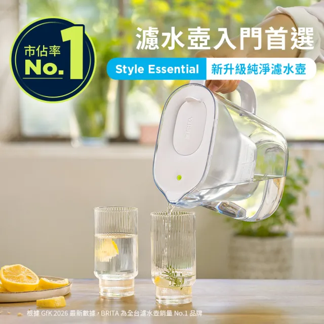 【BRITA】官方直營 純淨濾水壺XL+MXPRO濾芯(共1壺1芯)