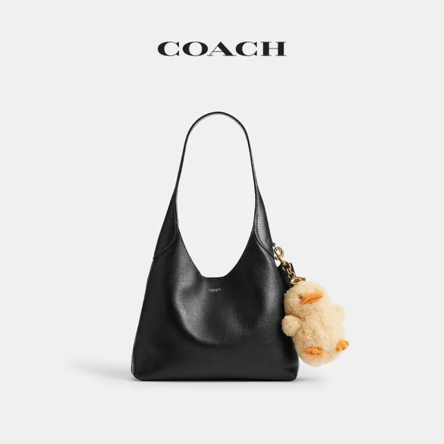 【COACH】蔻馳官方直營 羊毛皮鴨鴨手袋掛件 掛飾 吊飾-B4/黃色 混合色(CER40)