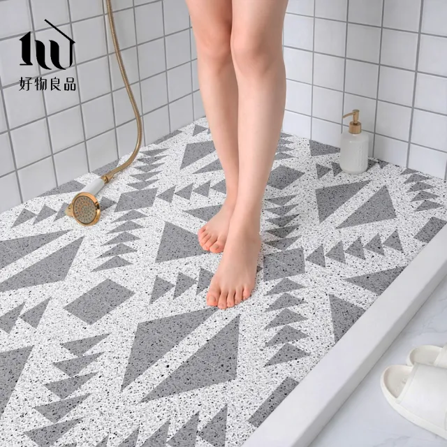 【好物良品】60x120cm_大尺寸絲圈浴室防滑墊｜快速排水不積水 可DIY裁切 陽台浴室通用止滑墊