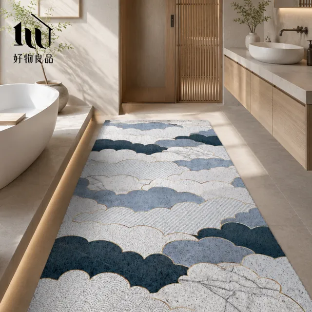【好物良品】180x120cm_大尺寸絲圈浴室防滑墊｜快速排水不積水 可DIY裁切 陽台浴室通用止滑墊