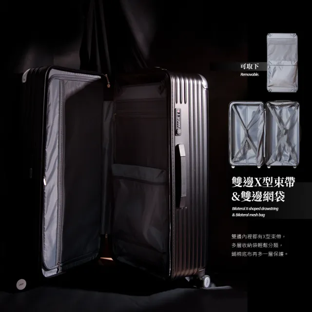 Miles 32吋大容量PC耐撞運動行李箱/胖胖箱(拉鍊款/TSA海關鎖-藍色亮面款)