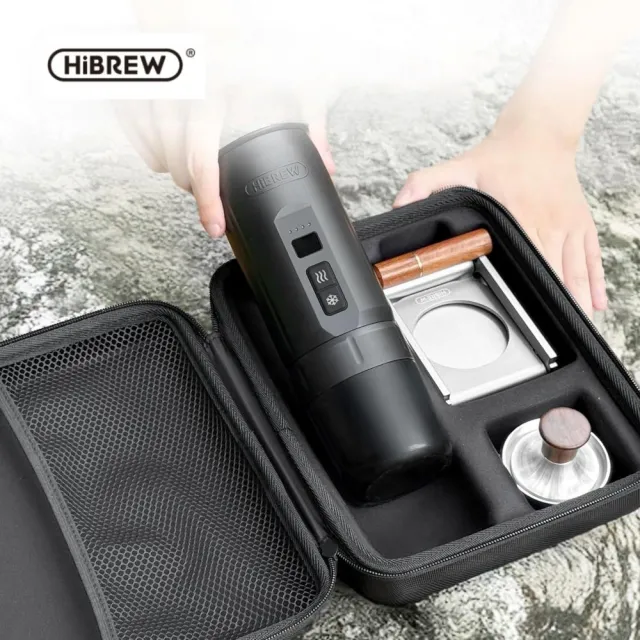 【HiBREW】H4C 攜帶式咖啡機_大師版  便攜式咖啡機 義式濃縮咖啡機 51mm粉碗(黑色)
