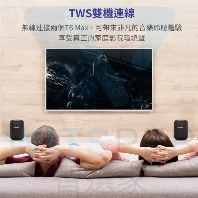 【Tronsmart】Element T6 Max 防水藍牙喇叭(影院級低音實力派)