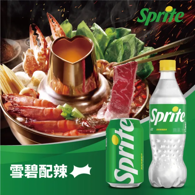 【Sprite 雪碧】寶特瓶600mlx2箱(共48入 TQF微笑標章)