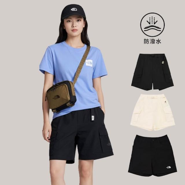 【The North Face】北面女款修身防風輕量透氣休閒短褲(多款任選)