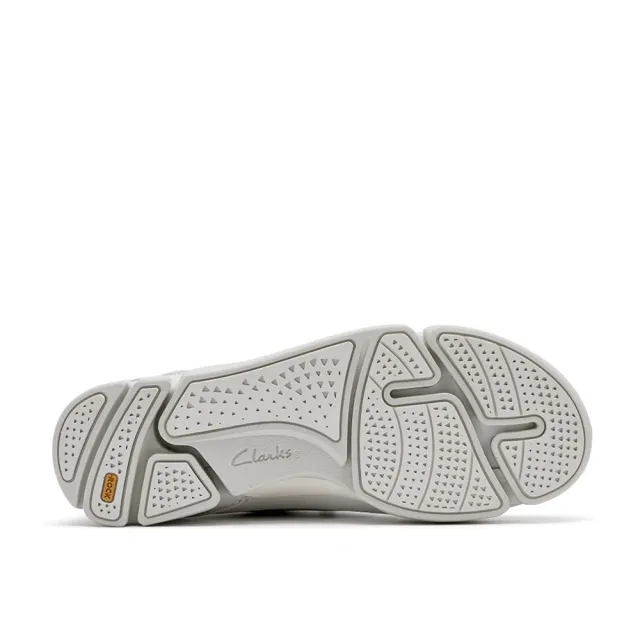 【Clarks】女鞋 三瓣鞋2.0 PLUS-Trigenic2 Easy.真皮輕盈鬆緊鞋帶休閒鞋 運動鞋 健走鞋(白色)(CLF87360C)