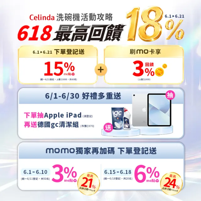 【Celinda 賽寧】免安裝6人份洗碗機奶瓶安心清洗組DGF-601(110V/桌上型洗碗機/烘碗機/奶瓶清洗機)