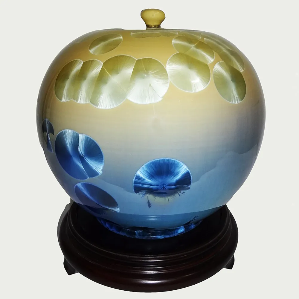 【新品未使用】台湾陶芸家 彭文雄 御寶結晶釉 茶碗 5客セット 箱・説明書付き 開運陶源】彭文雄-結晶釉聚寶盆圓滿甕聚寶罐(10 inch) - momo購物網