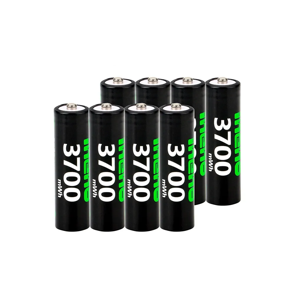 【iNeno】3號/AA 恆壓可充式 1.5V鋰電池 全新特大能量 3700mWh 8入