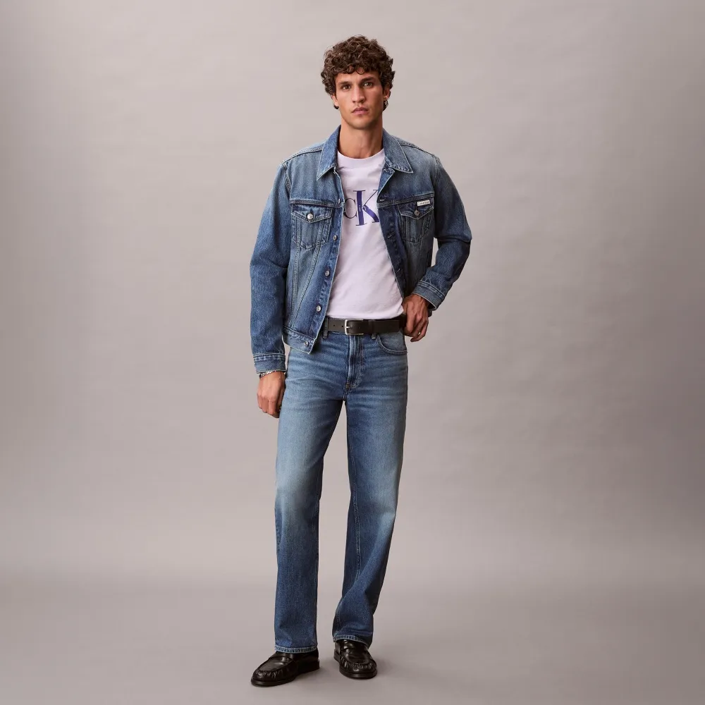【CALVIN KLEIN】官方旗艦館CK 90年代直筒牛仔褲_藍色