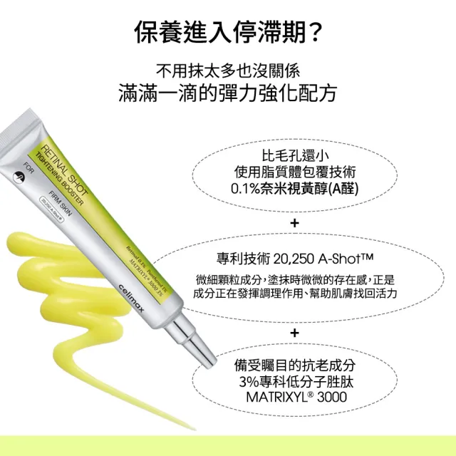 【Celimax】官方正品 A醛視黃醛淡紋緊緻微晶肌底液15ml (毛孔救星 精華液 視黃醛 A醇 乳霜)