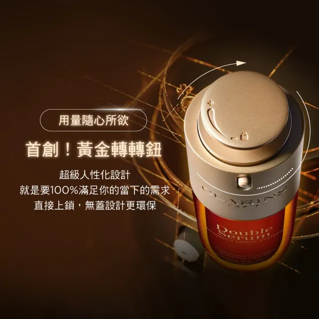 【CLARINS 克蘭詩】黃金雙萃精華30ml+黃金亮眼萃20ml(黃金家族 眼霜 精華液)