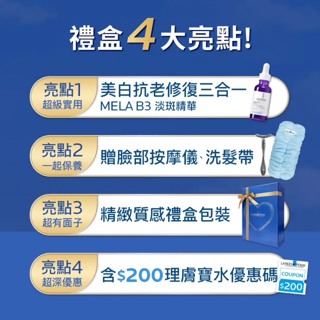 【理膚寶水】超值贈禮首選★MELA B3淡斑淨亮精華30ml (美白/送禮/禮盒/禮物
