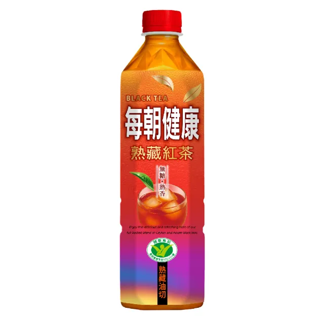 【每朝健康】綠茶/熟藏紅茶-無糖650mlx2箱組(共48入)