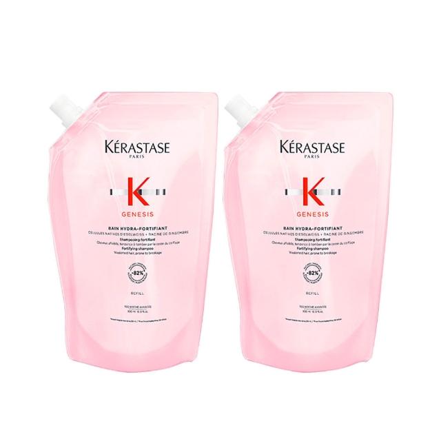【KERASTASE 巴黎卡詩】粉漾芯生髮浴 清爽型500ml 補充包 2入組(頭皮保養/蓬鬆/養髮/大容量洗髮精)