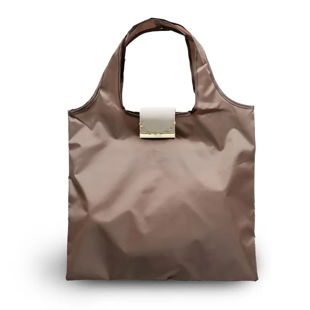 【adole】Unfold Tote 真皮尼龍折疊包/燕麥杏