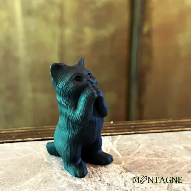 【Montagne de pierre】FS145E 招財貓｜黑曜石｜擴香石公仔 新年 開運禮 過年