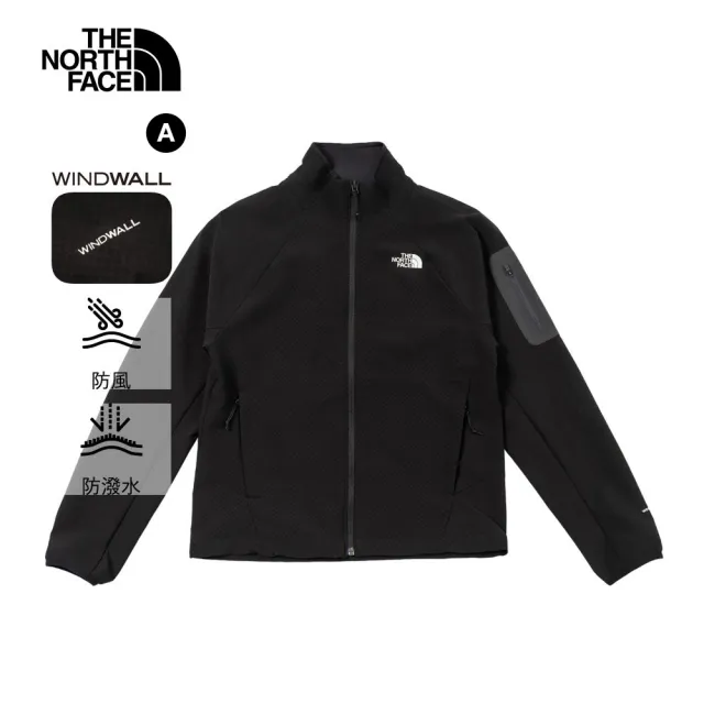 【The North Face】男女款DWR防潑水輕量立領風衣(多款任選)