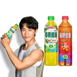 【每朝健康】綠茶650mlx1箱+無糖紅茶650mlx1箱(共48入_官方直營)