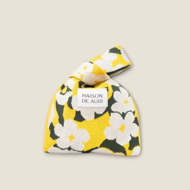 【MAISON DE AURI】雙11 HARU Mini Bags｜Yellow 陽光 春天包 / Mini 小提包 / 厚針織