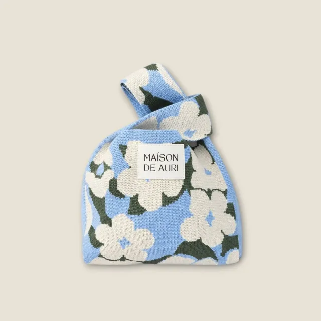 【MAISON DE AURI】雙11 HARU Mini Bags｜Blue 午後 春天包 / Mini 小提包 / 厚針織