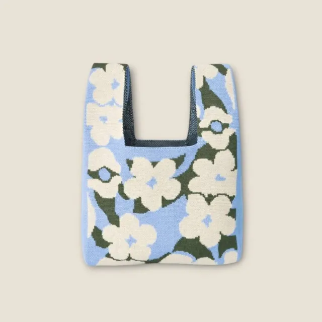 【MAISON DE AURI】雙11 HARU Mini Bags|Blue 午後 春天包 / Mini 小提包 / 厚針織