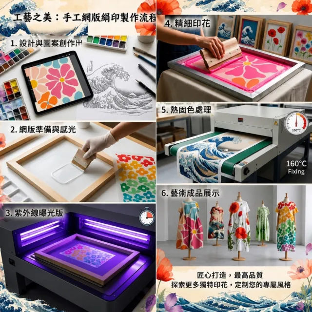 【巴黎精品】現貨+預購 連身裙短袖洋裝大尺碼女裝(圓領寬鬆網版絹印顯瘦長裙女裙子22款b2a8 C)