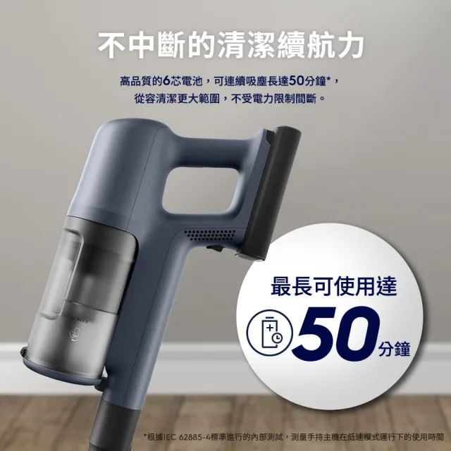 【Electrolux 伊萊克斯】限時限量福利品 極適家居600系列無線吸塵器- 秘泊藍(EFP61712)