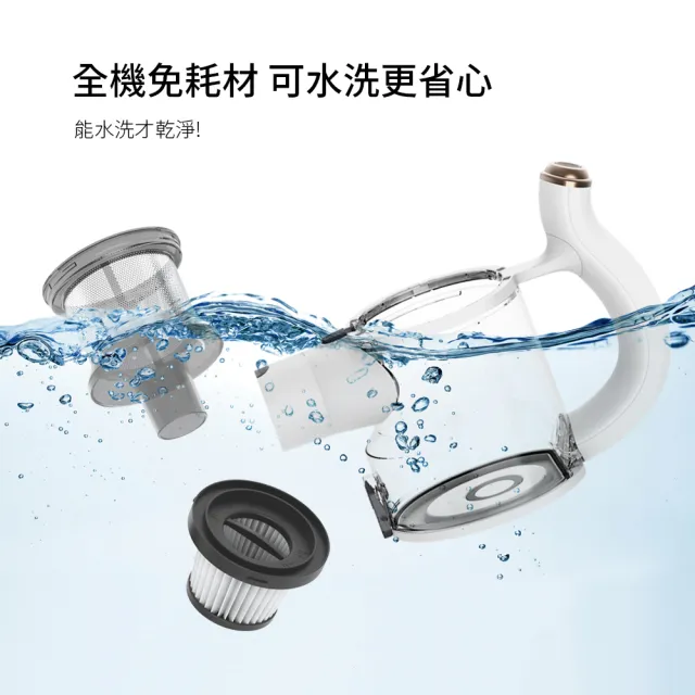 【DIKE】1+1超值組-淨速吸無線手持吸塵器+15Kpa氣旋超聲波UV紫外線智能除蹣機