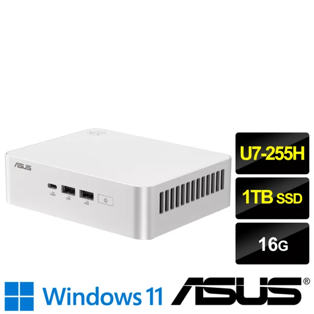 【ASUS 華碩】+27型螢幕★U7 十六核迷你電腦(NUC 15 PRO PLUS/Ultra 7-255H/16G/1TB SSD/W11)