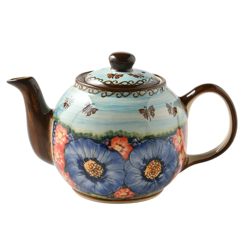 波蘭陶】波蘭陶Cerraf 茶壺茶壺陶瓷壺水壺陶瓷茶壺1L 波蘭手工製(水澤