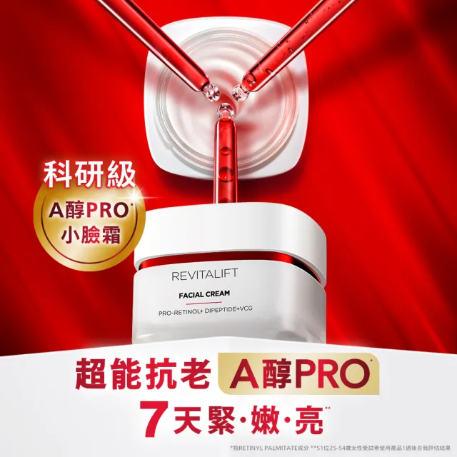 【L’OREAL Paris 巴黎萊雅】活力緊緻專研抗皺修護A醇PRO全套組(精華水130mlx精華乳110mlx日/晚霜50ml)