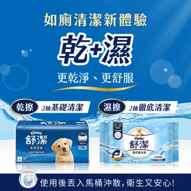 【Kleenex 舒潔】濕式衛生紙 一般款40抽x16包