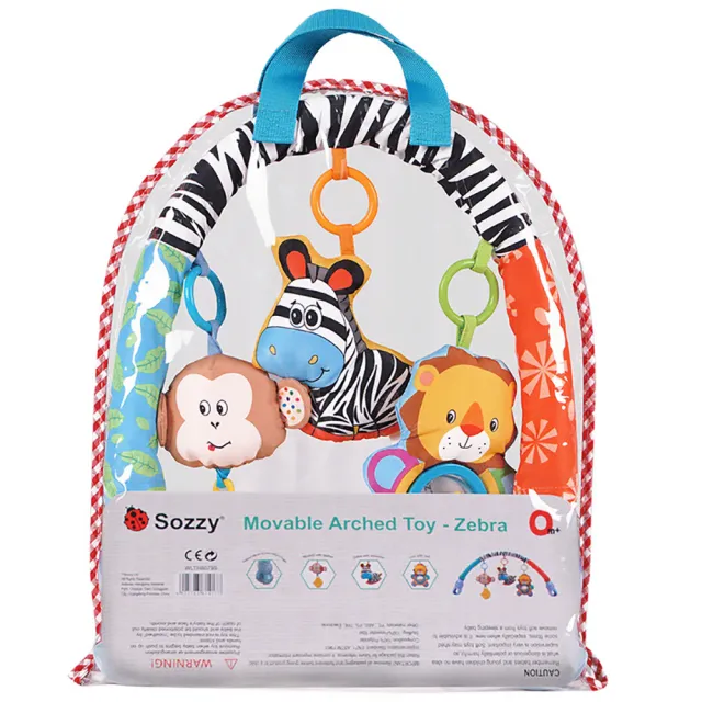 【Kori Deer 可莉鹿】小動物嬰兒床鈴車夾音樂鈴安撫玩具(吊掛推車玩具早教感官寶寶哄睡嬰兒床掛飾)