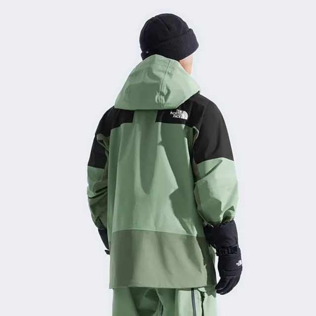 【The North Face】北面SUMMIT巔峰系列GTX男款黑綠拼接專業防水衝鋒衣｜8C9ED9H 外套