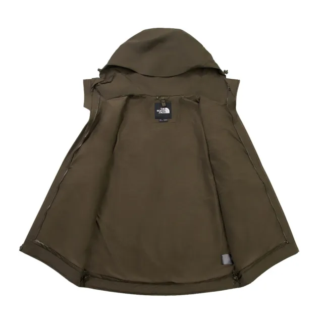 【The North Face】北面男款灰褐色DRYVENT防水衝鋒衣｜8BWF21L(外套)