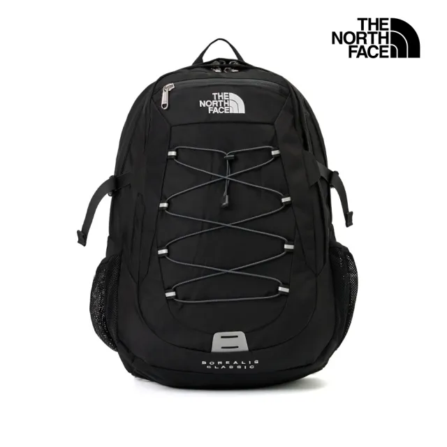 【The North Face】北面男女款黑色DWR防潑水休閒後背包|CF9C4GZ(筆電包/登山包)