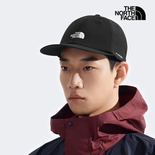 【The North Face】北面男女款黑色UPF防曬運動帽|8GMEJK3(抗UV)