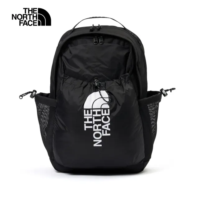 【The North Face】北面男女款黑色DWR防潑水便捷舒適休閒後背包｜52TB4HF