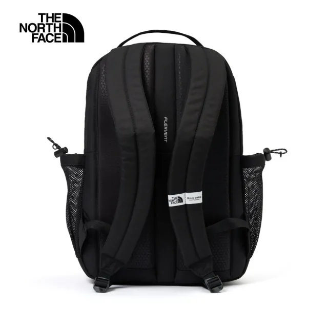 【The North Face】北面男女款黑色DWR防潑水便捷舒適休閒後背包|52TB4HF