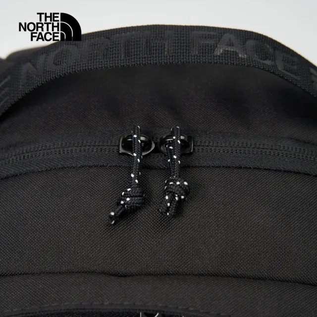 【The North Face】北面男女款黑色DWR防潑水便捷舒適休閒後背包｜52TB4HF